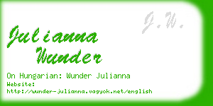 julianna wunder business card
